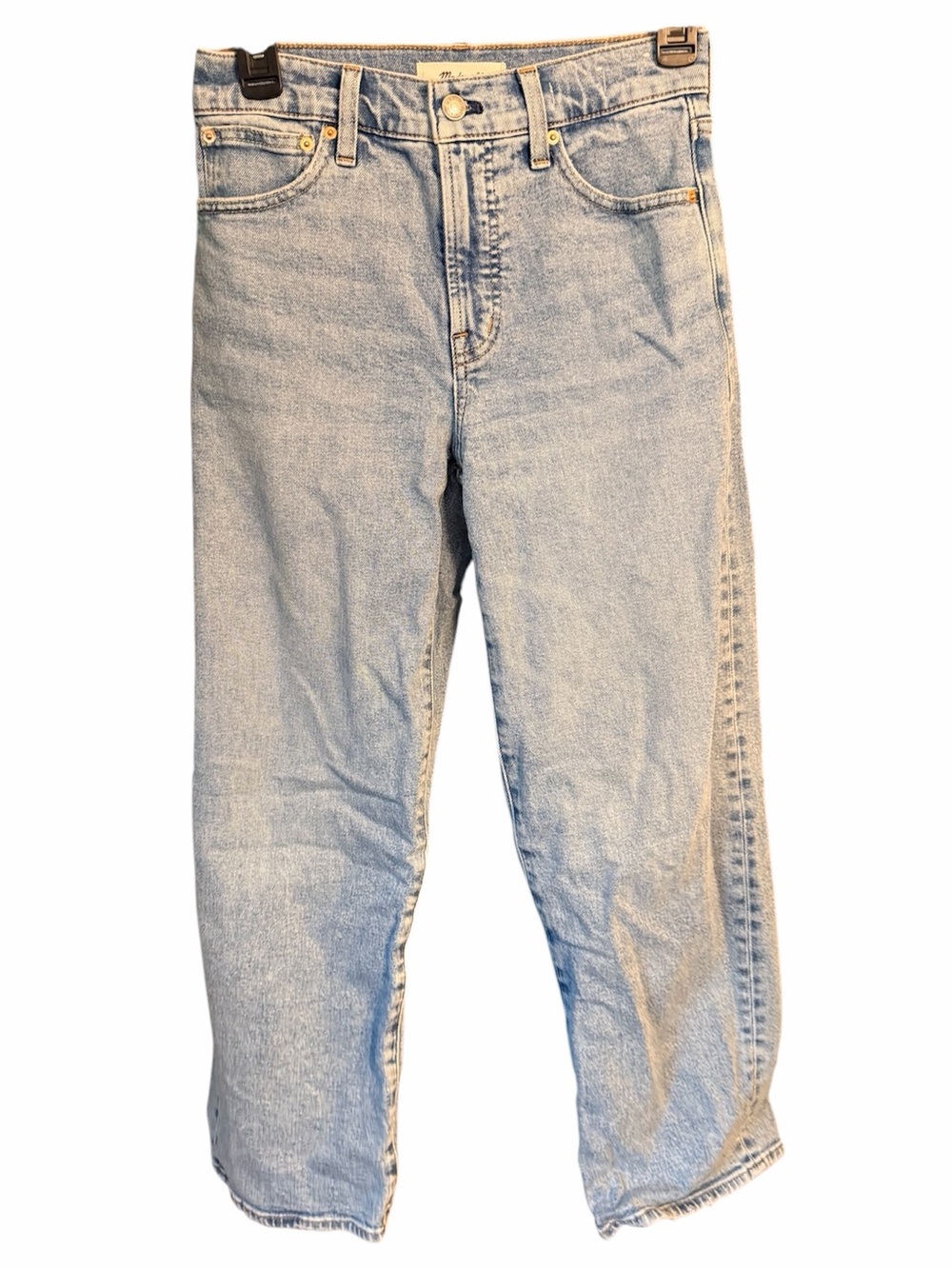 Madewell The Perfect Vintage Wide Leg Crop Jean Light Wash, size 25